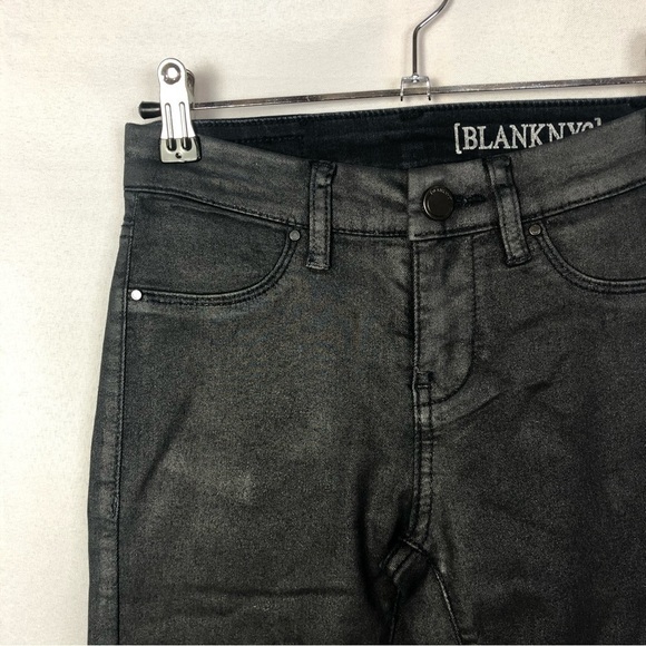 BlankNYC The Bond Black Coated Skinny Jeans 24 - Picture 4 of 4